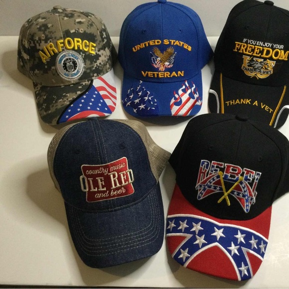 Patriotic Baseball Caps Collection - Picture 1 of 2